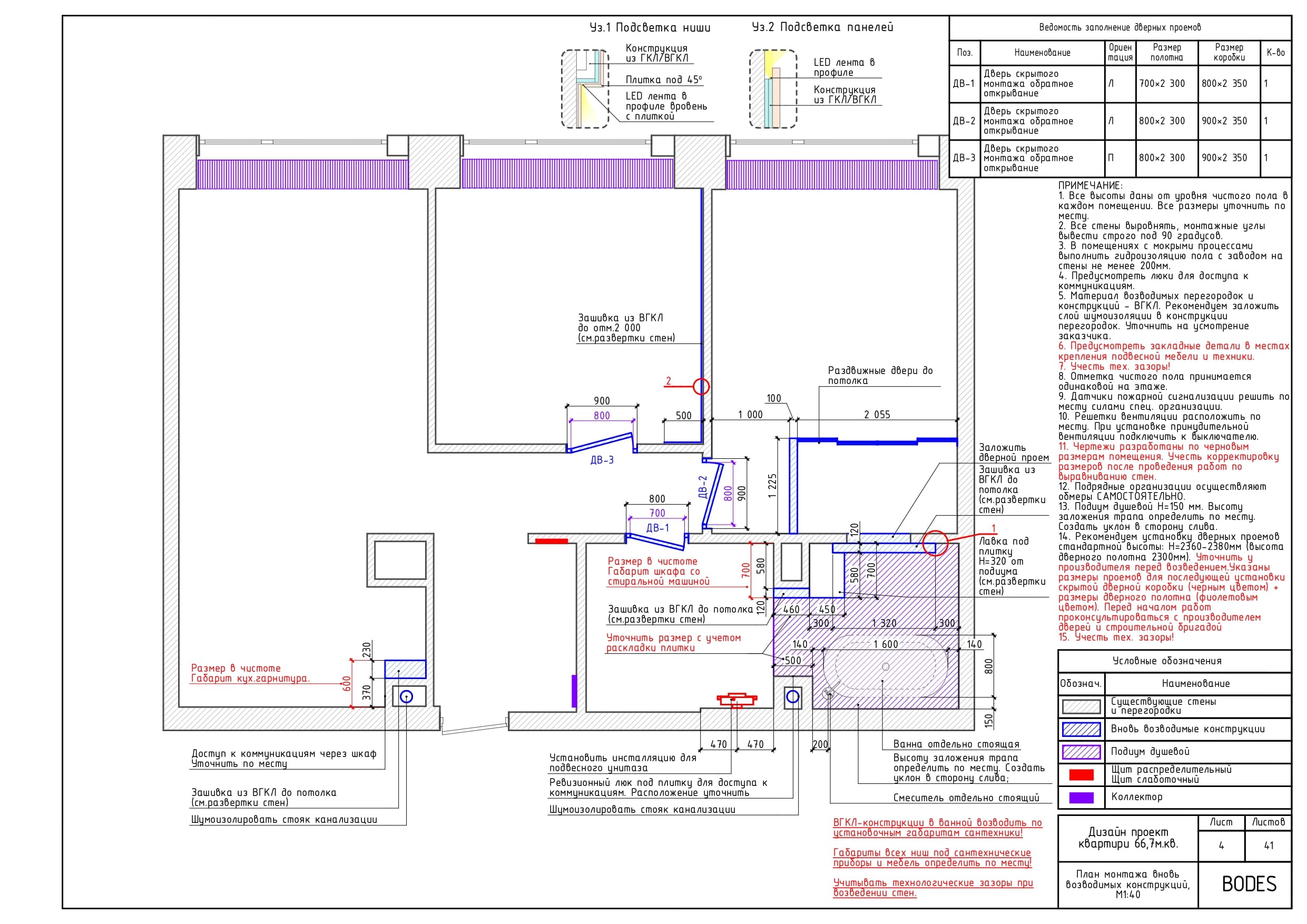 New walls plan