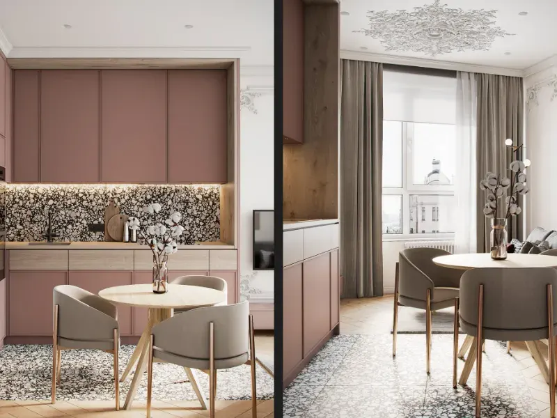 Projekt BODES® STUDIO — Projekt wnętrza mieszkania, 54 m², Saloniki, Saloniki