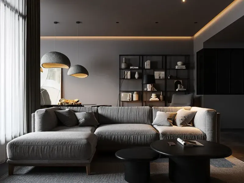 Projekt BODES® STUDIO — Projekt wnętrza mieszkania, 55 m², Hamburg, Hamburg