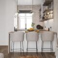 Duplex apartment in Scandinavian style, kitchen-living room, photo 15