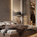 Duplex apartment in Scandinavian style, bedroom, photo 26