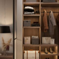 Duplex apartment in Scandinavian style, wardrobe, photo 25