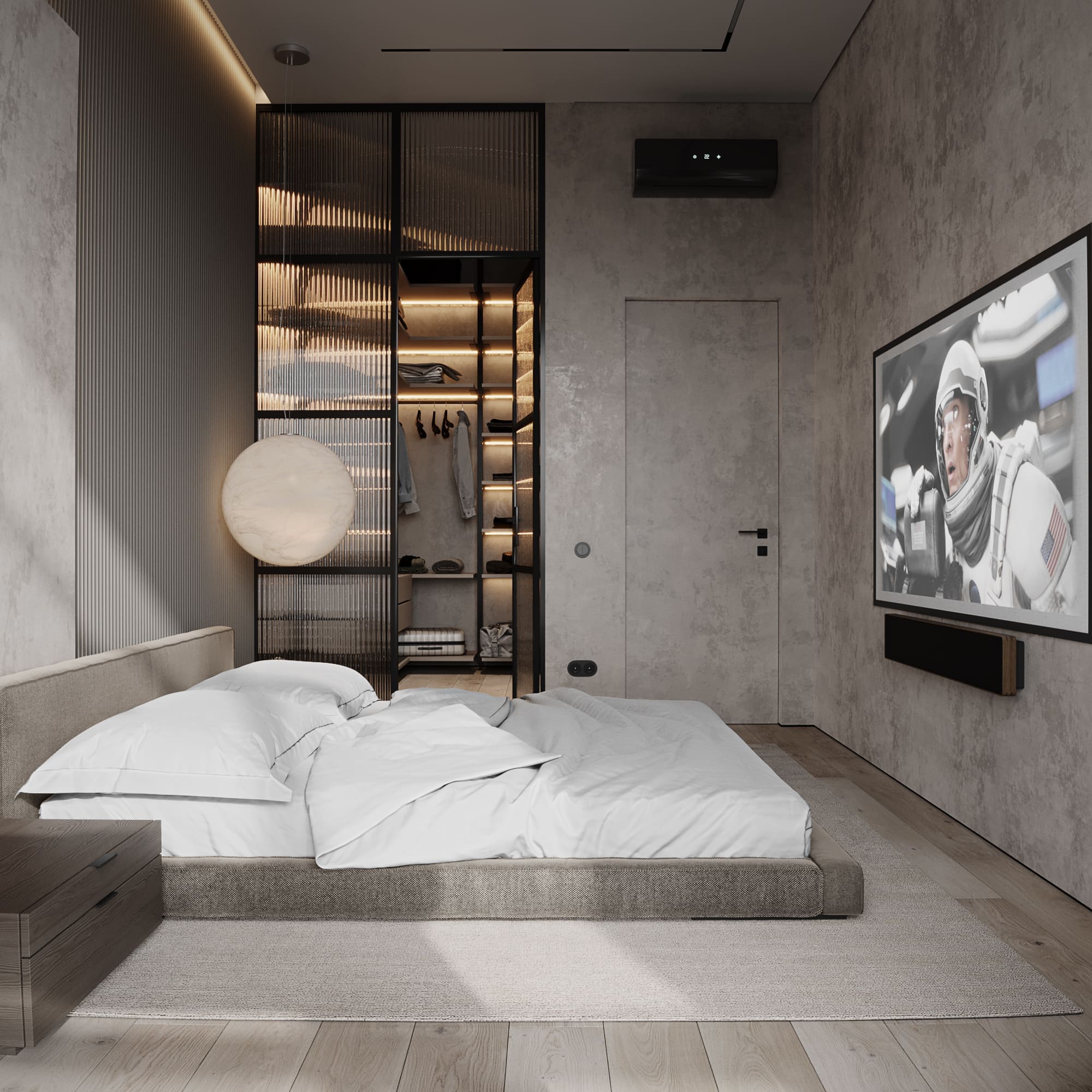 Modern spacious apartment for a couple, bedroom, photo 14