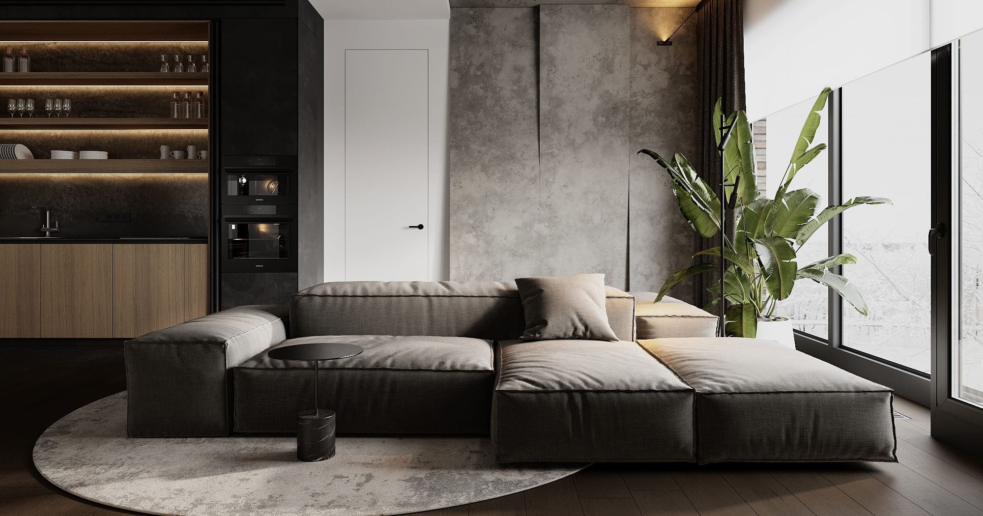 Stylish minimalist apartment