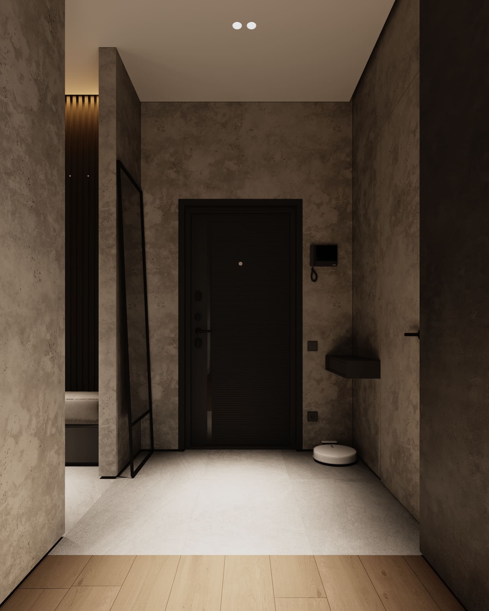 Стильна мінімалістична квартира, коридор, фото 6