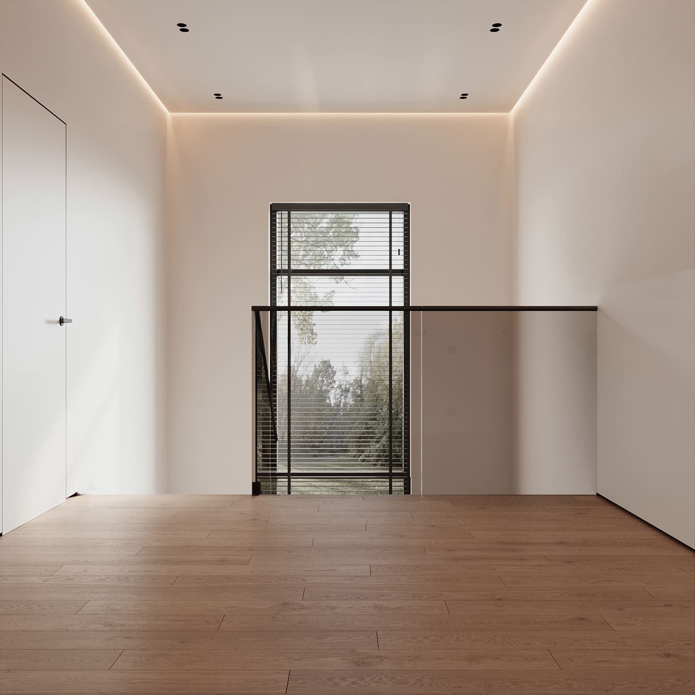 Modern house with elements of minimalism, hall, photo 157