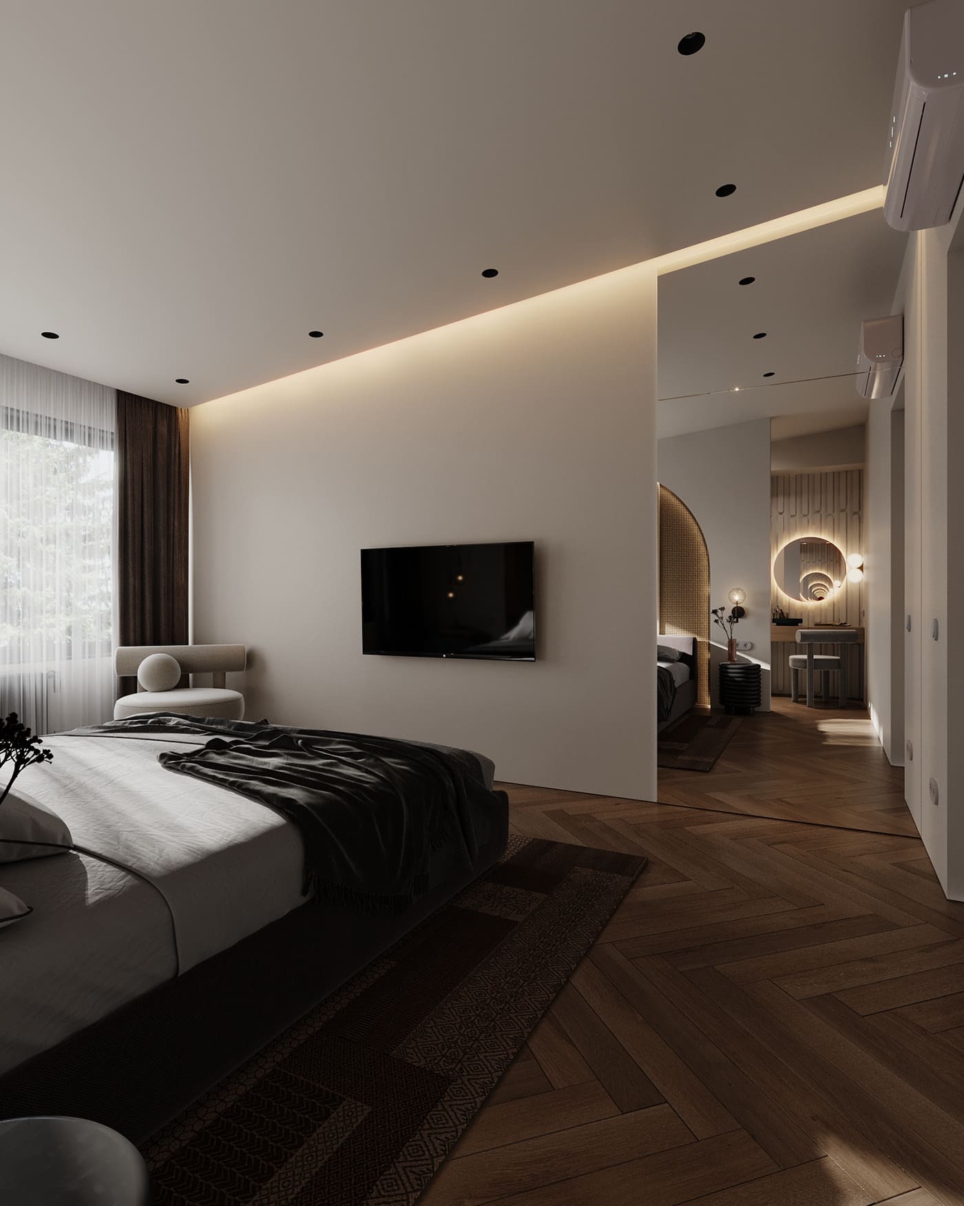 A functional apartment for a creative couple, bedroom, photo 44