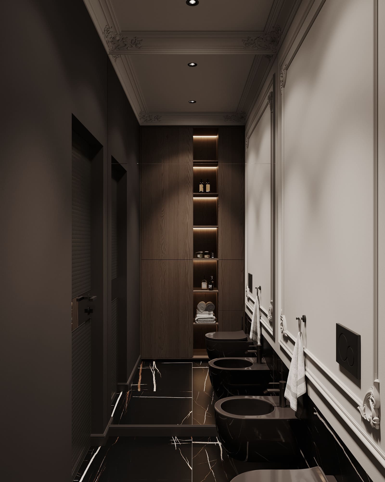 Private house in a modern style with neoclassical elements, bathroom, photo 12