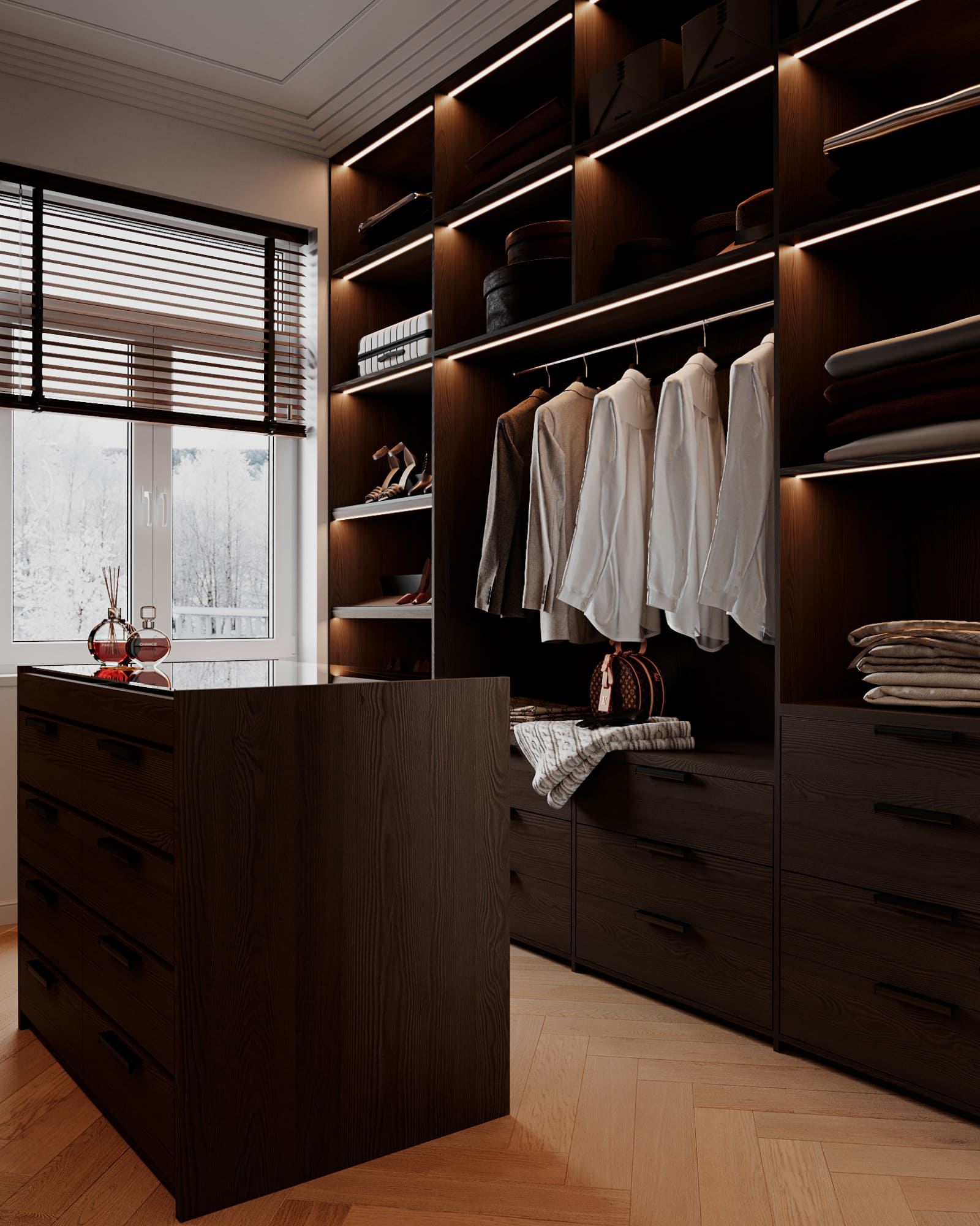 Private house in a modern style with neoclassical elements, wardrobe, photo 5