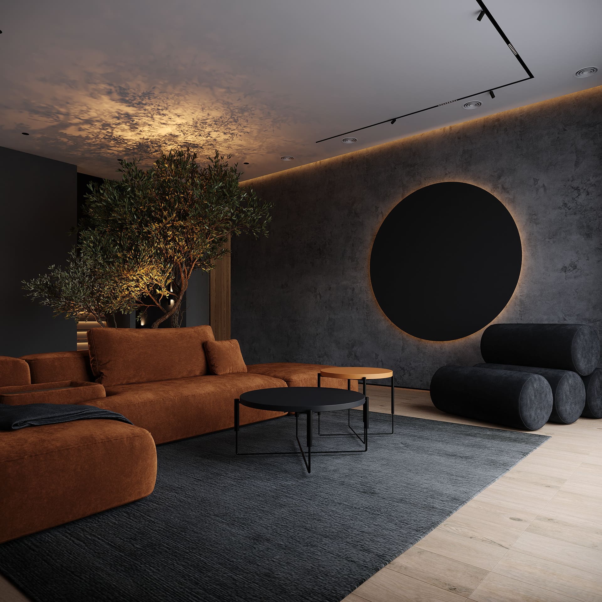 Dark and spacious apartment for a family, living room, photo 8
