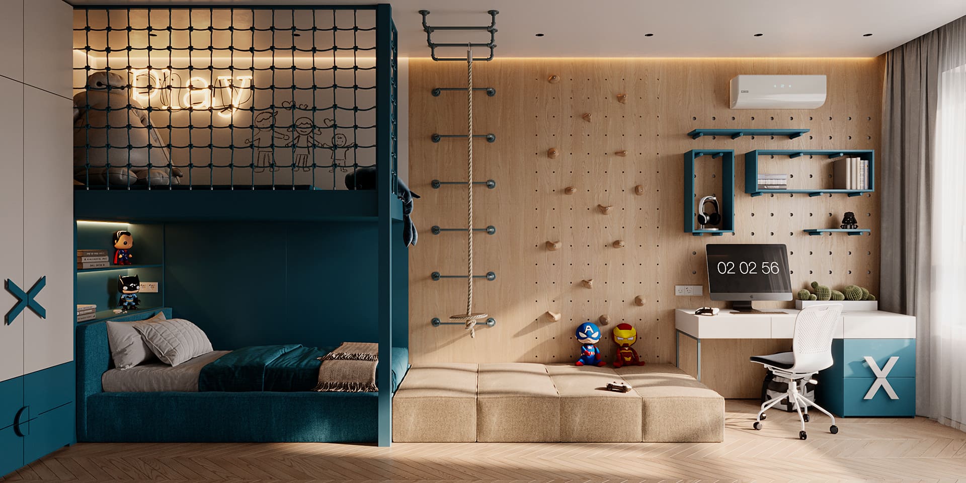 Prestigious bright apartment in minimalist style, child room, photo 17