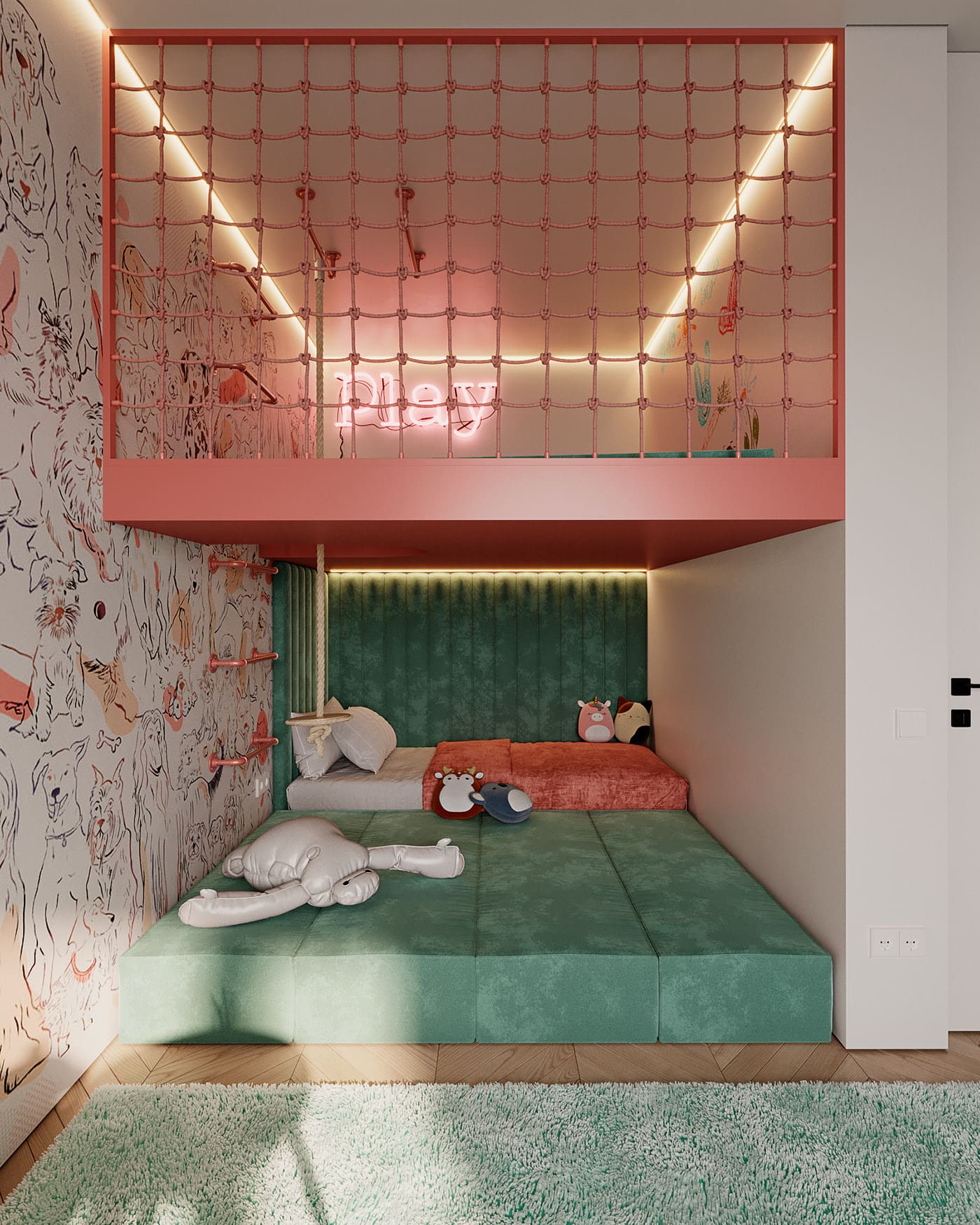 Престижная светлая квартира в стиле минимализм, детская, фото 6