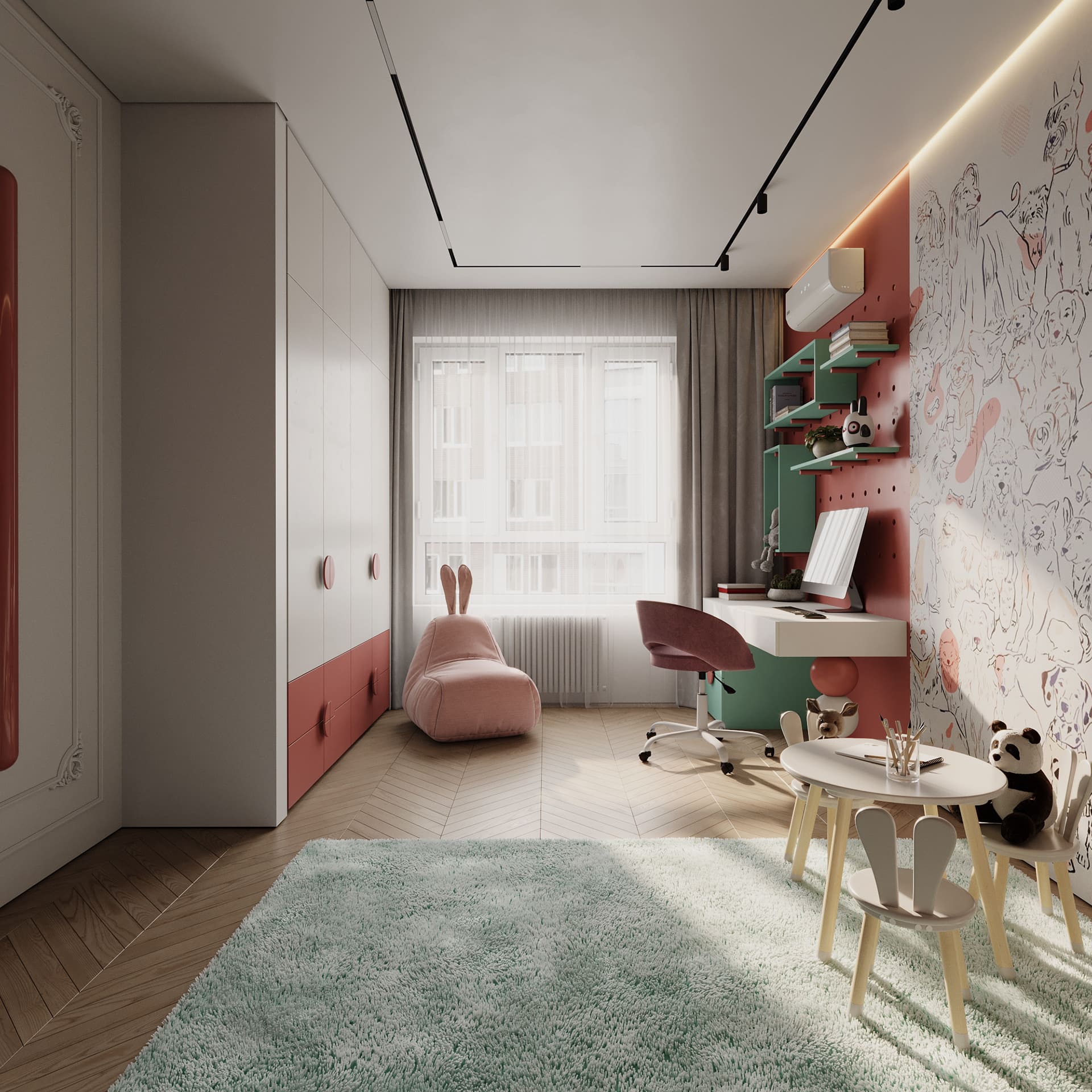 Prestigious bright apartment in minimalist style, child room, photo 4