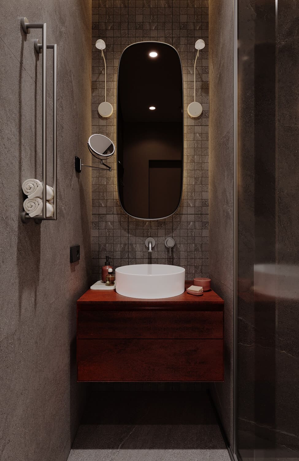 Функціональна естетична квартира, ванная, фото 4