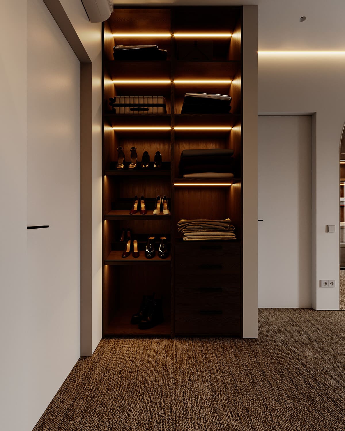 A large apartment for a modern family, wardrobe, photo 40