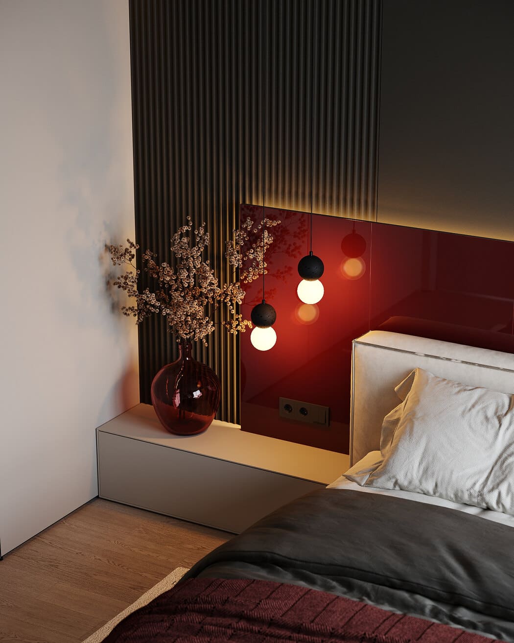 Modern apartment in calm colours, bedroom, photo 43