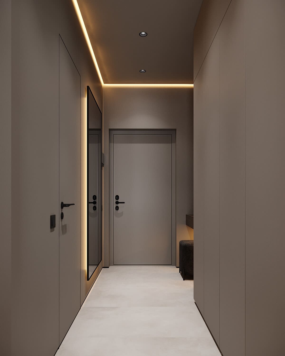 Modern apartment in calm colours, hall, photo 1