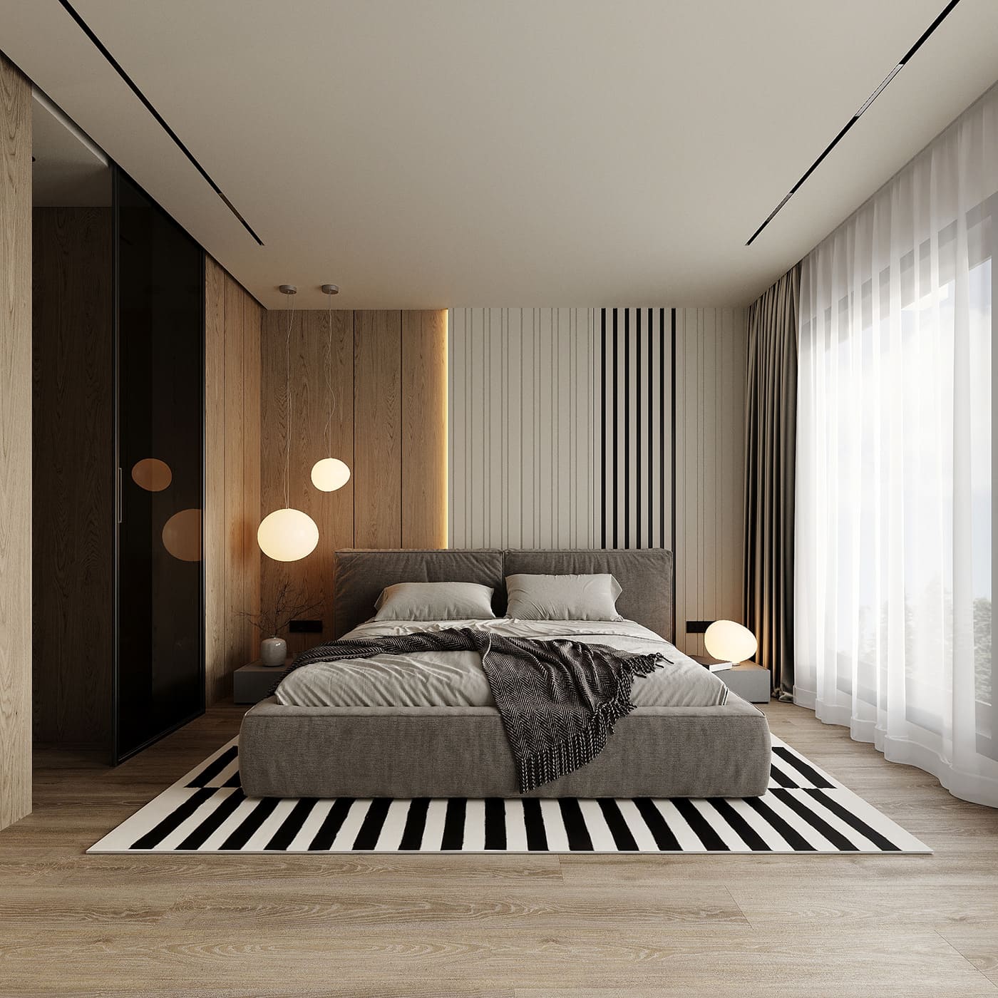 Modern two-storey apartment, bedroom, photo 60