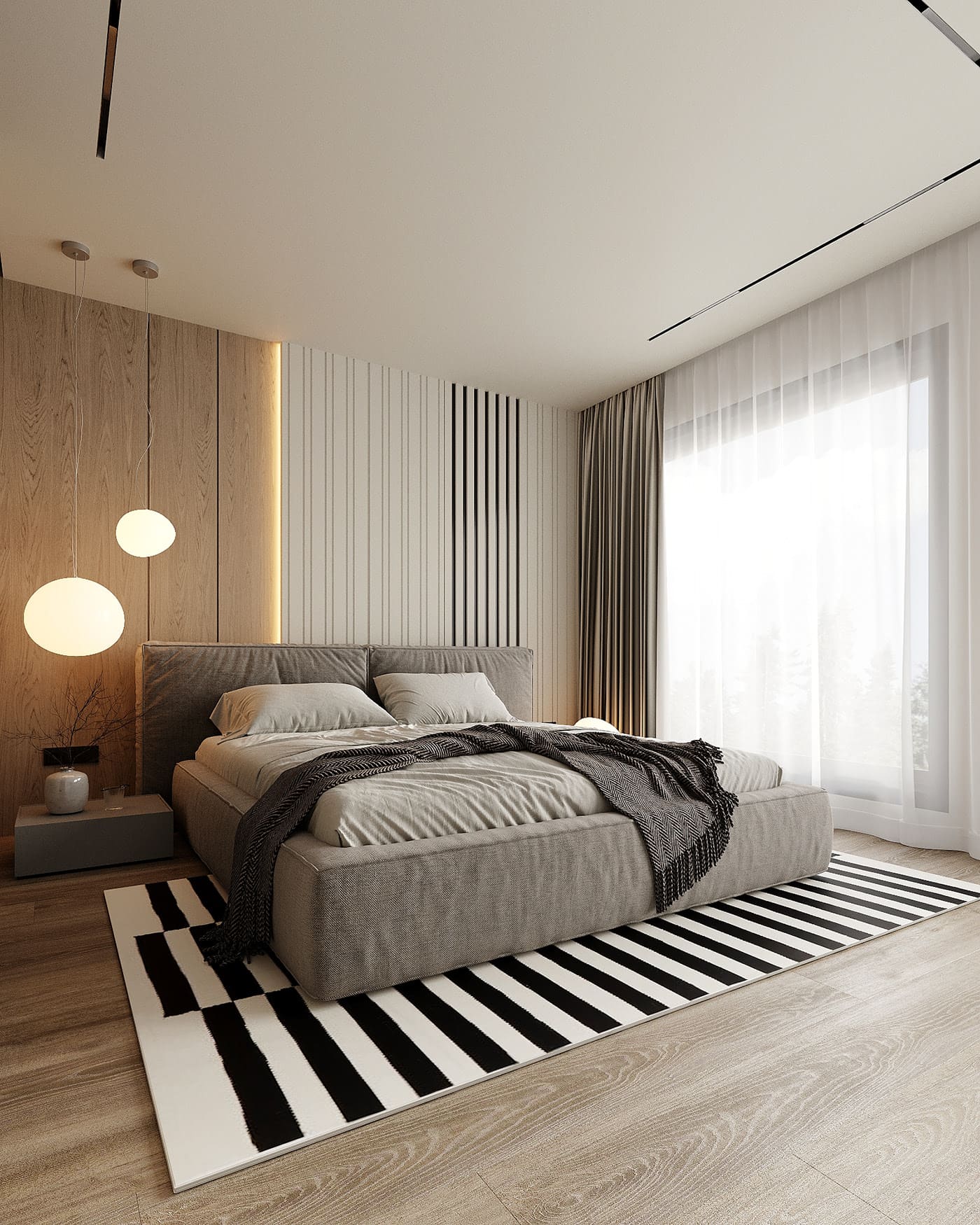 Modern two-storey apartment, bedroom, photo 58