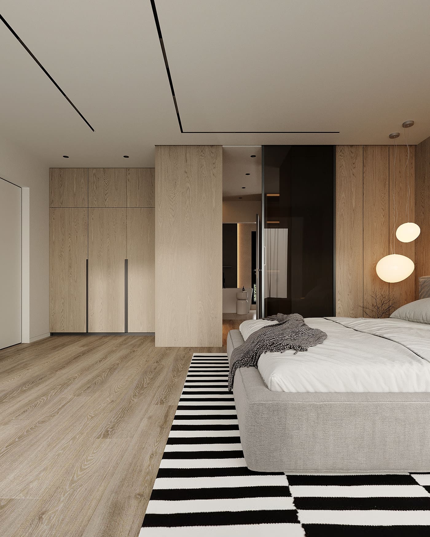 Modern two-storey apartment, bedroom, photo 55