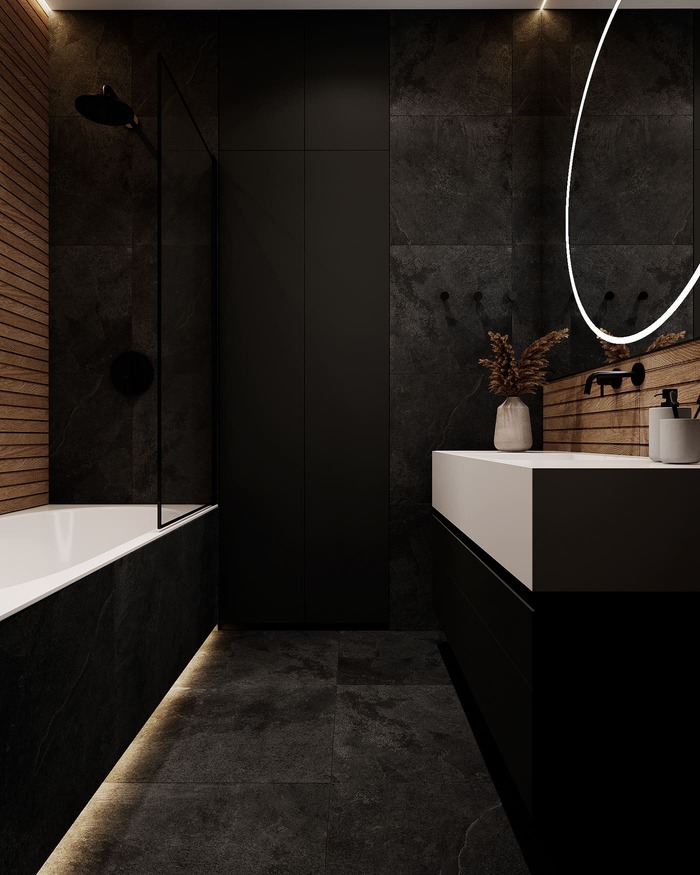 Ergonomic apartment in a minimalist style, bathroom, photo 14