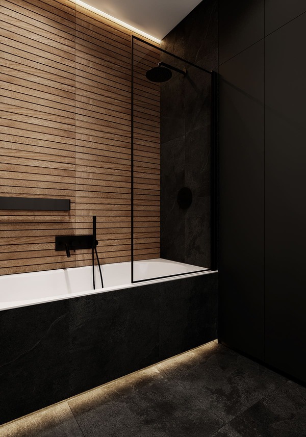 Эргономичная квартира в минималистическом стиле, ванная, фото 12