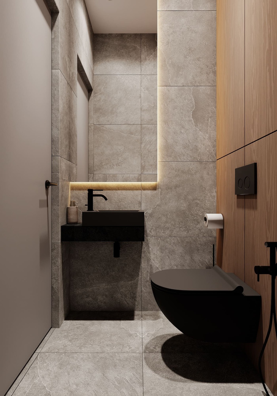 Ergonomic apartment in a minimalist style, bathroom, photo 9
