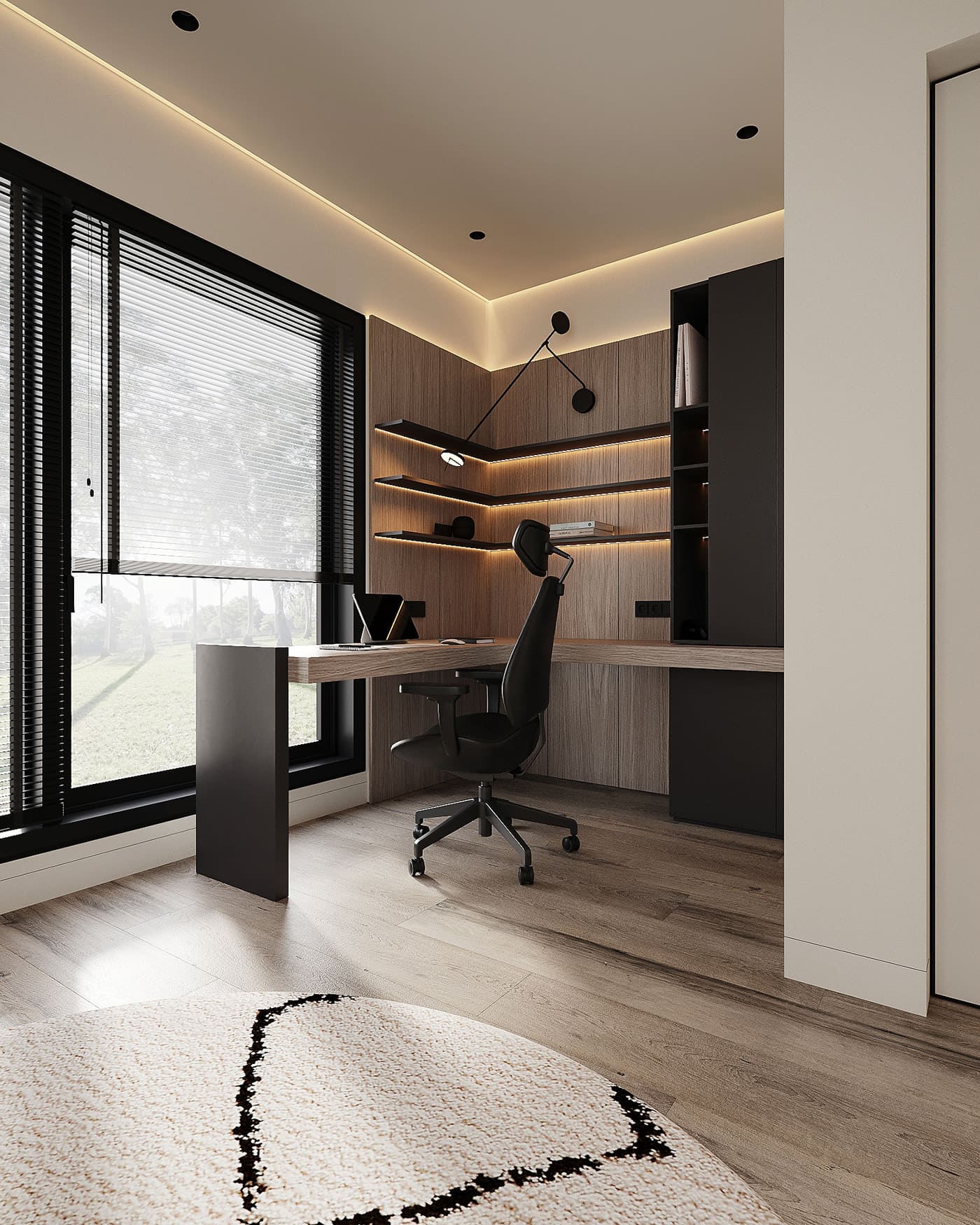 Modern two-storey apartment, cabinet, photo 38