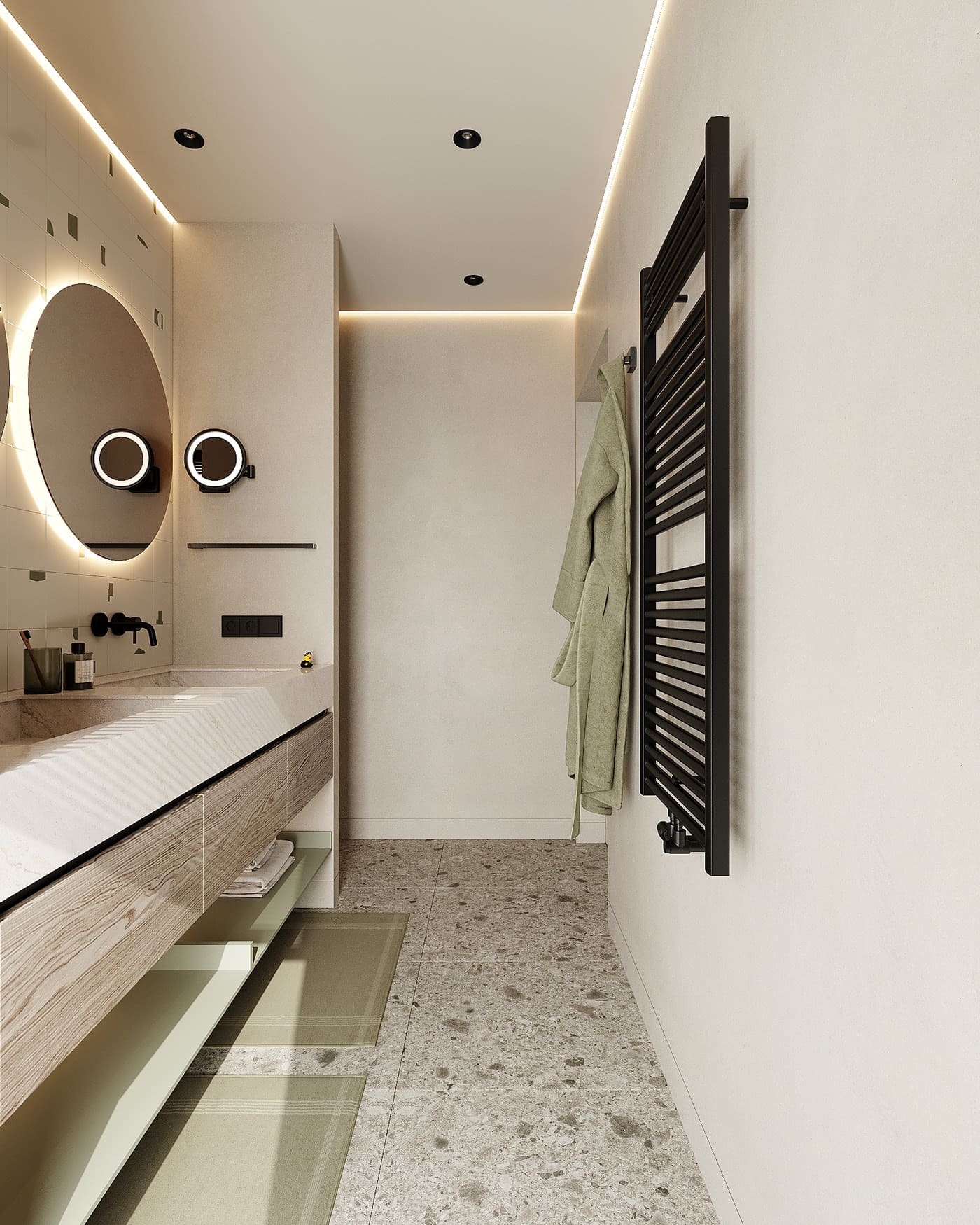 Сучасна двоповерхова квартира, ванна, фото 22