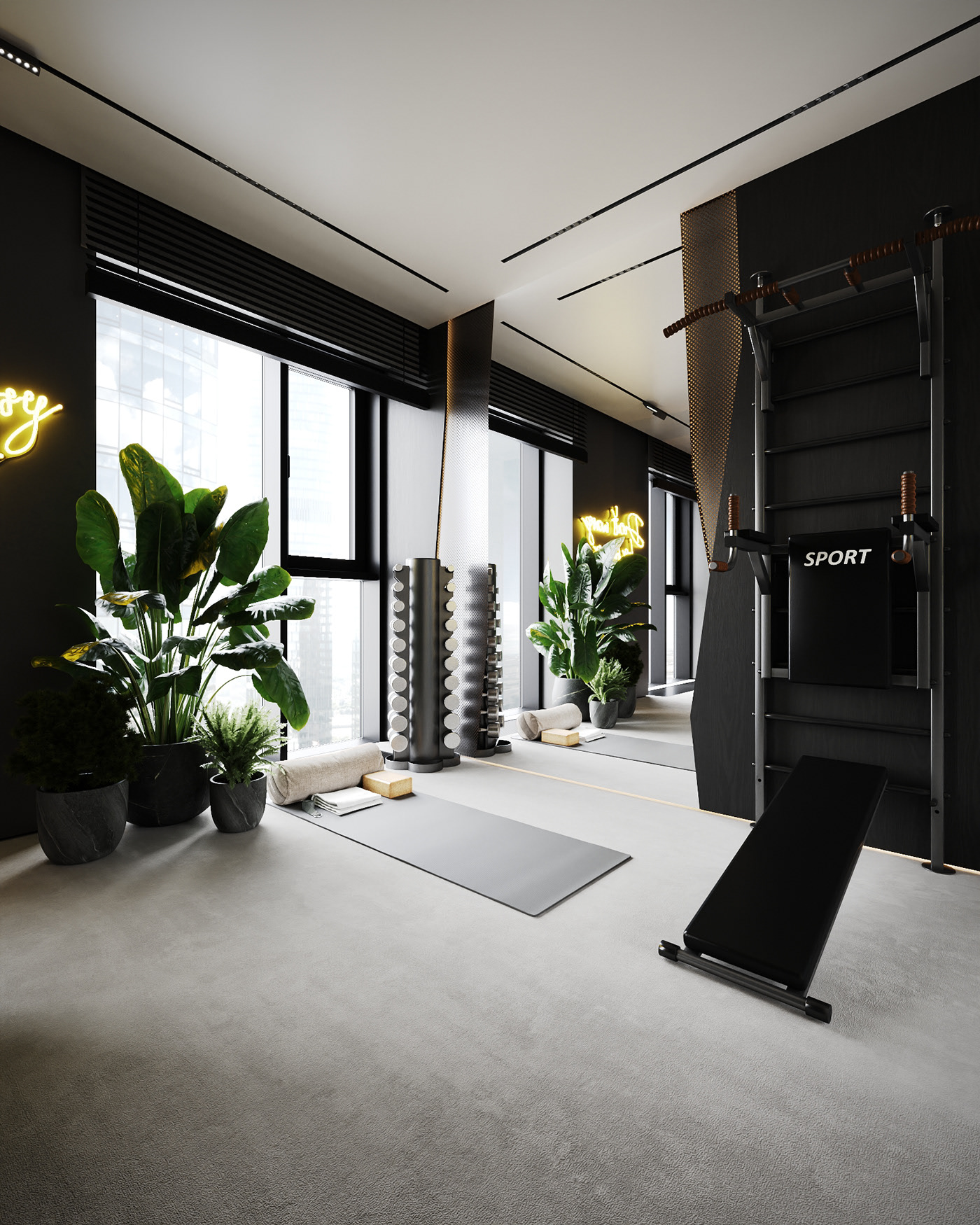 Modern apartment with a luxurious study, gym, photo 15