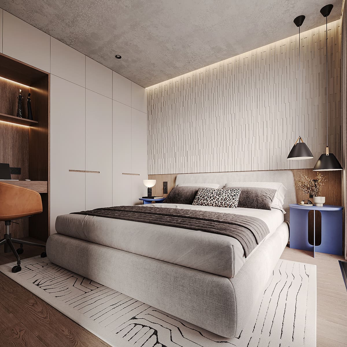 Stylish minimalist apartment for a couple, bedroom, photo 27