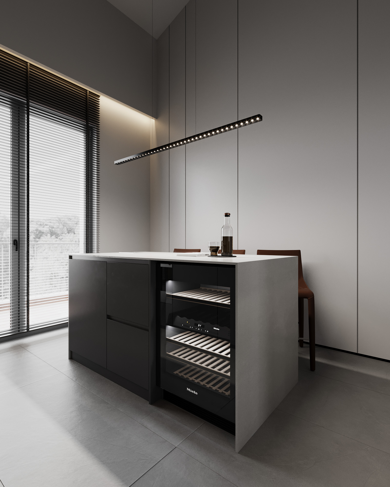 Kitchen, кадр 5 — Дизайн-проект квартиры 98 м² в Тиране