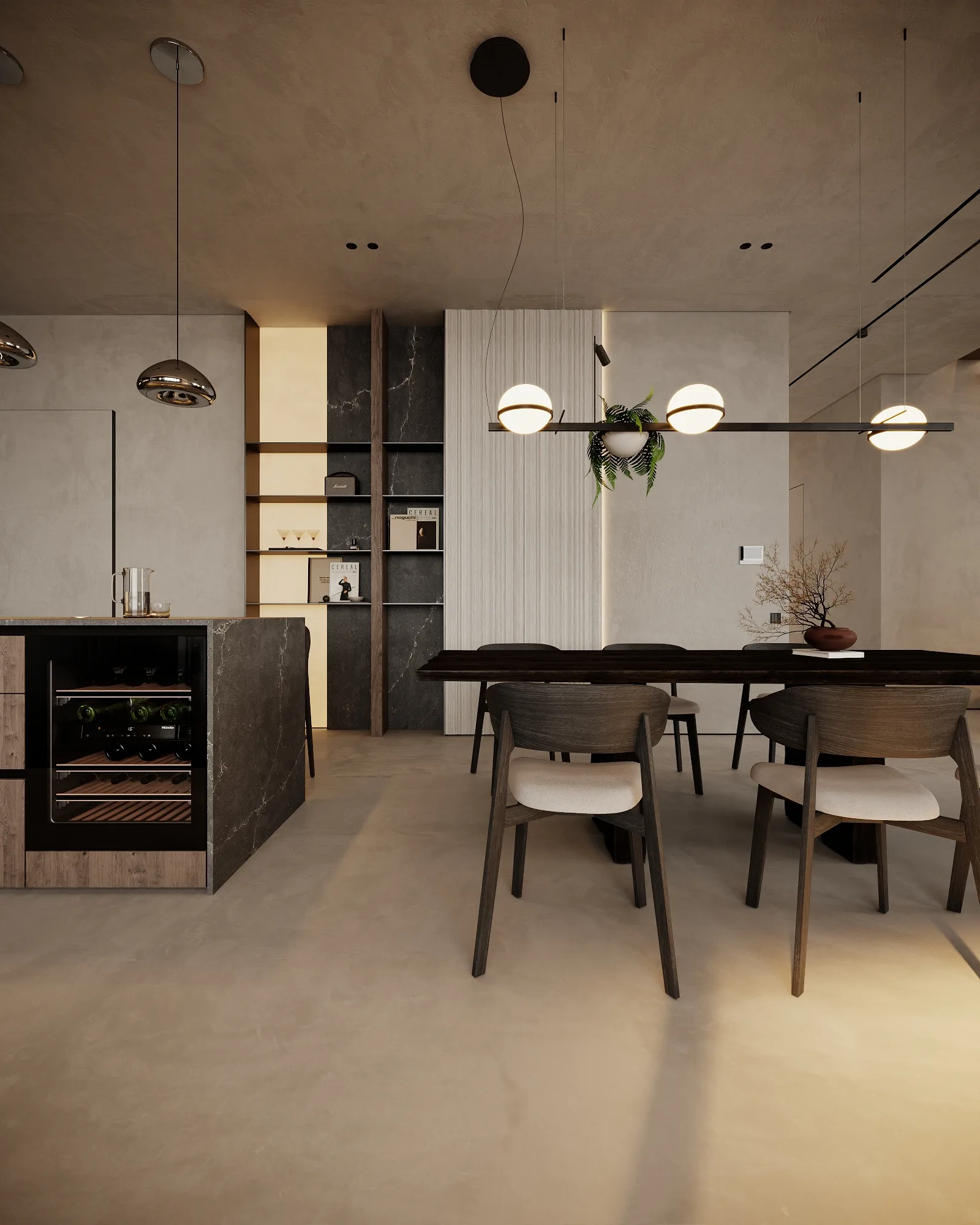 Кухня-гостиная, кадр 11 — Дизайн-проект дома 290 м² в Алматы