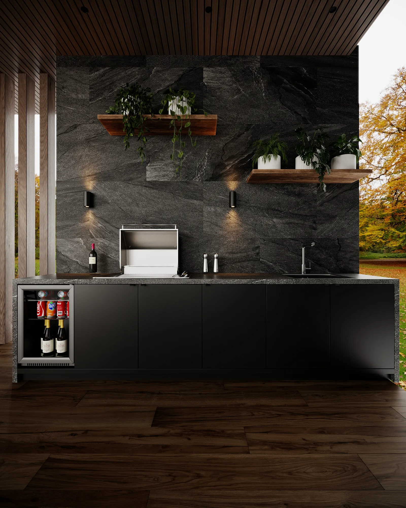Терраса, кадр 4 — Дизайн-проект дома 290 м² в Алматы