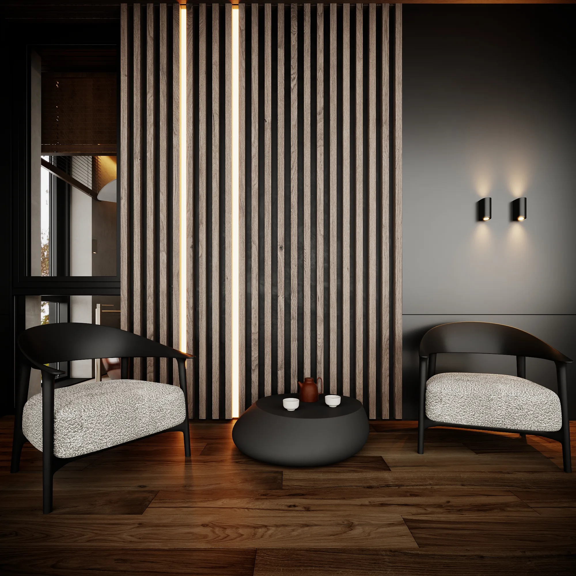 Балкон, кадр 4 — Дизайн-проект дома 290 м² в Алматы