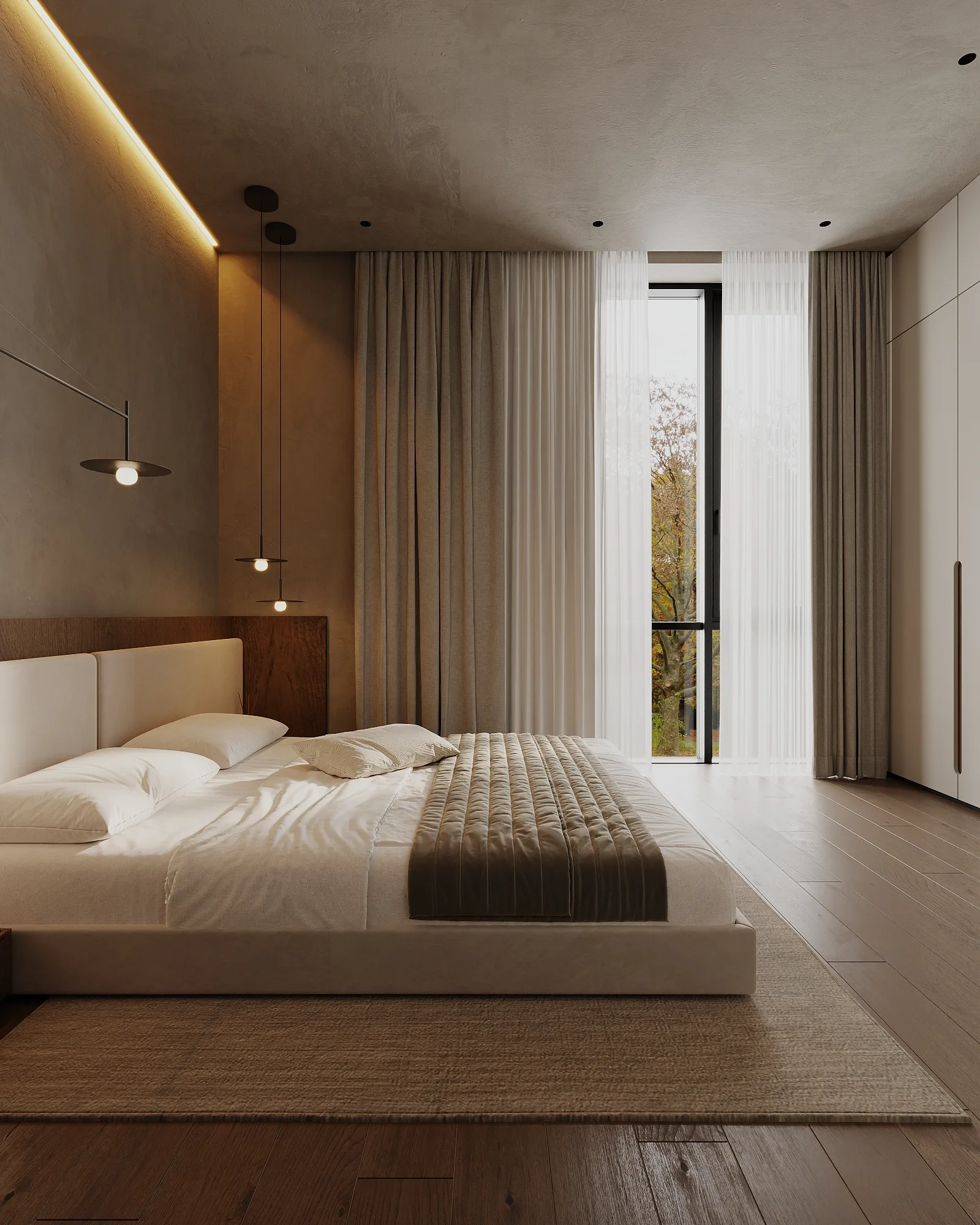 Гостевая спальня, кадр 7 — Дизайн-проект дома 290 м² в Алматы