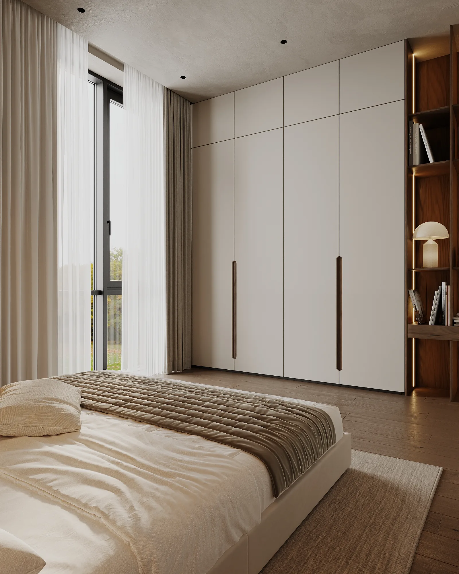 Гостевая спальня, кадр 9 — Дизайн-проект дома 290 м² в Алматы