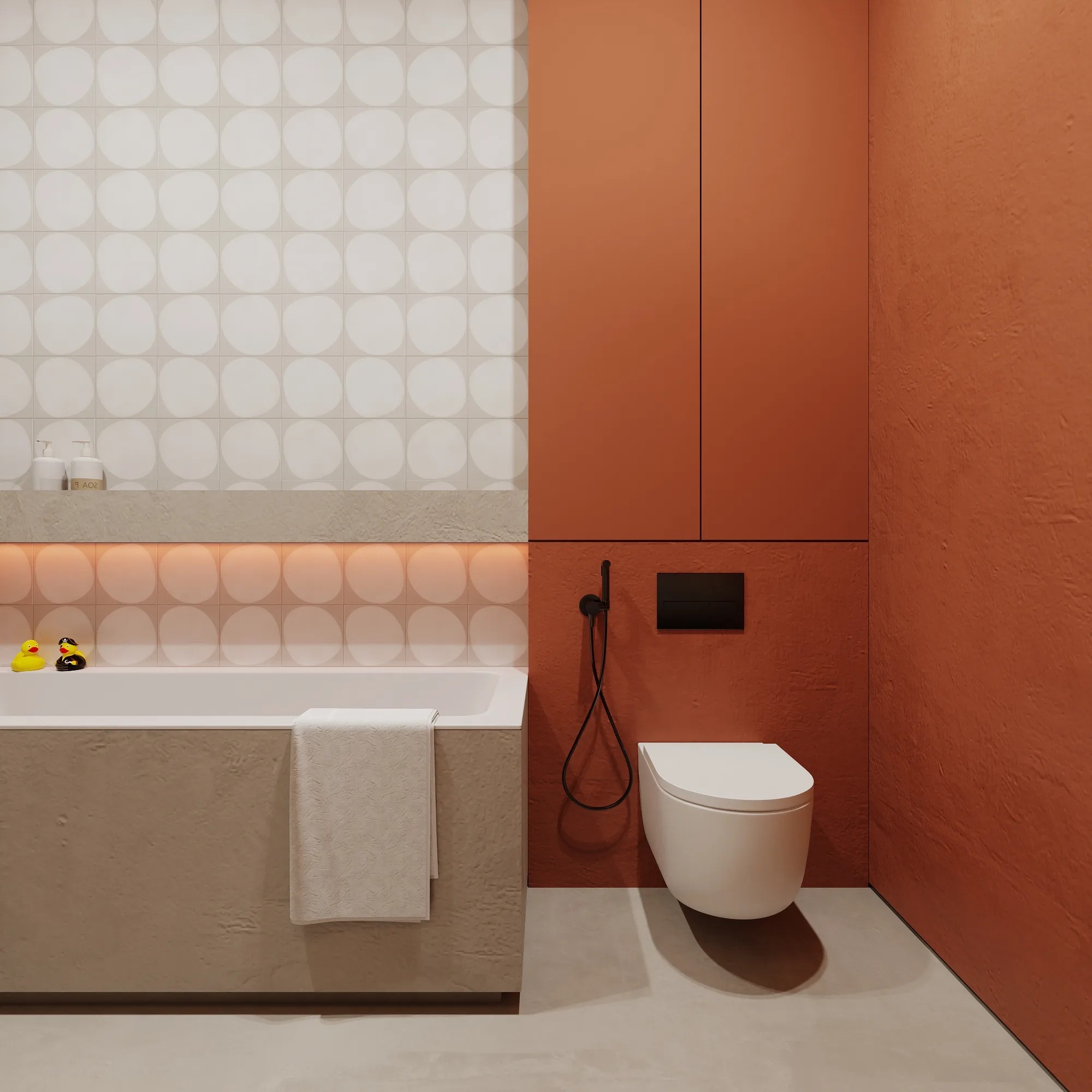 Гостевой санузел, кадр 2 — Дизайн-проект дома 290 м² в Алматы